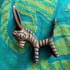 Walter Bosse Midcentury Zebra Donkey Brass Sculpture, Herta Baller, Austria 17la